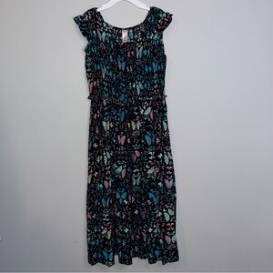 Justice Blue and Pink Ruffled Butterfly Sundress Girls XXL